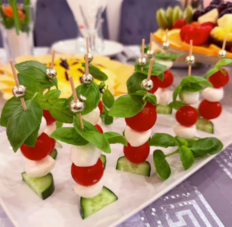 Caprese jednohubky na napichovátku